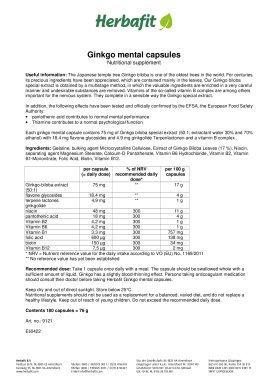 Ginkgo mental capsules