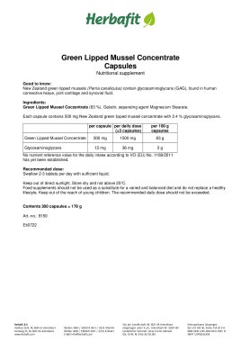Green Lipped Mussel Concentrate Capsules