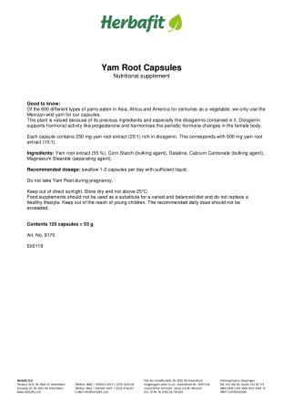 Yam Root Capsules