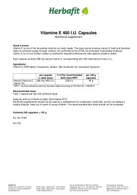 Vitamin E 400 I.U. Capsules