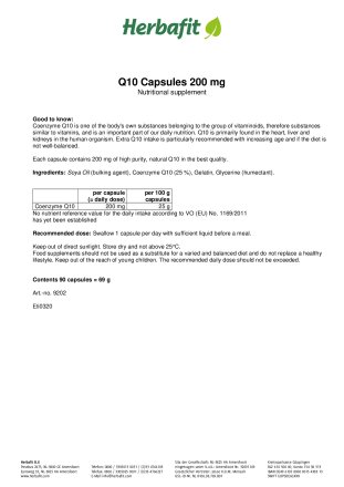 Q10 Capsules 200 mg