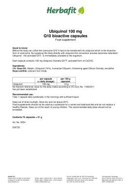 Ubiquinol 100 mg Q10 bioactive capsules