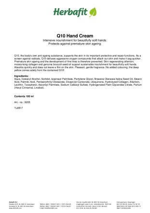 Q10 Hand cream