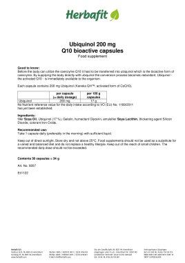 Ubiquinol 200 mg Q10 bioactive capsules