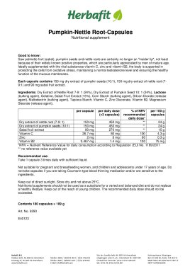 Pumpkin - Nettle Root Capsules