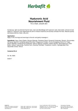 Hyaluronic Acid Nourishment Fluid