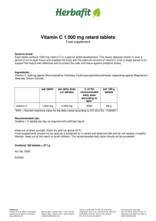 Vitamin-C-1000-mg-retard Tablets