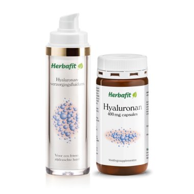 Combiverpakking Hyaluronan-capsules  400 mg + Hyaluronan-verzorgingsflu&iuml;dum